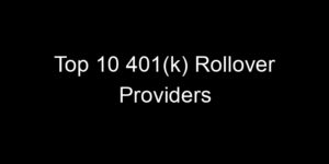 Read more about the article Top 10 401(k) Rollover Providers