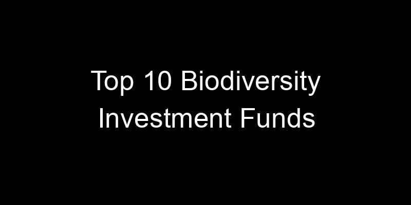 Read more about the article Top 10 Biodiversity Investment Funds
