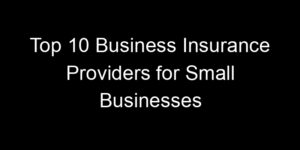 Read more about the article Top 10 Business Insurance Providers for Small Businesses