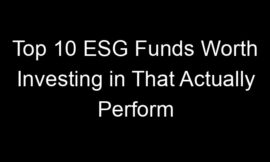 Top 10 ESG Funds Worth Investing in That Actually Perform