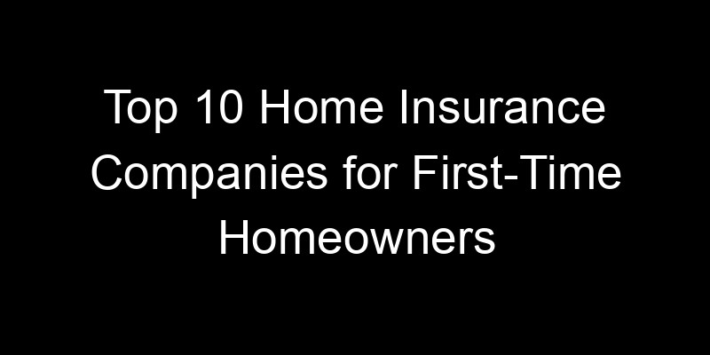 Read more about the article Top 10 Home Insurance Companies for First-Time Homeowners