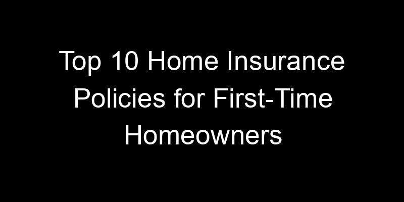 Read more about the article Top 10 Home Insurance Policies For First-Time Homeowners
