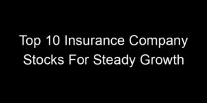 Read more about the article Top 10 Insurance Company Stocks For Steady Growth