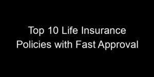Read more about the article Top 10 Life Insurance Policies With Fast Approval
