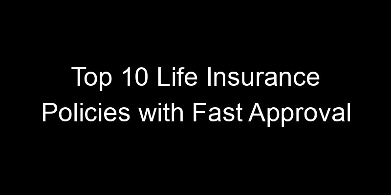 Read more about the article Top 10 Life Insurance Policies With Fast Approval