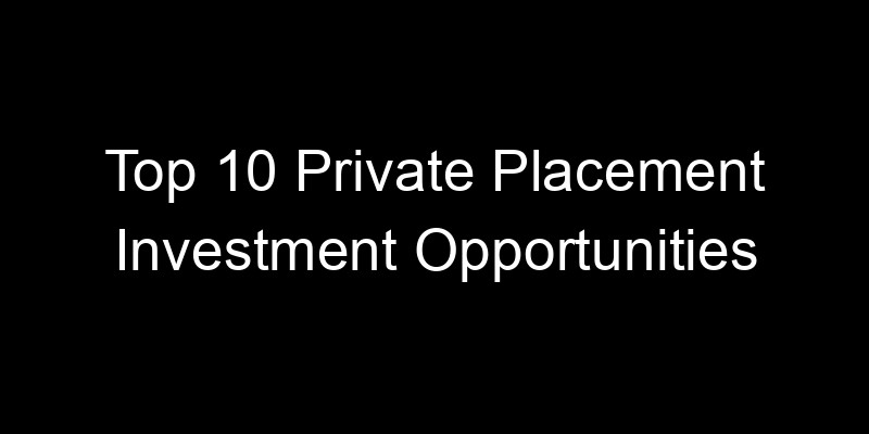You are currently viewing Top 10 Private Placement Investment Opportunities