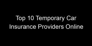 Read more about the article Top 10 Temporary Car Insurance Providers Online