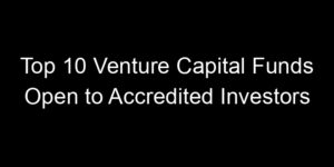 Read more about the article Top 10 Venture Capital Funds Open to Accredited Investors